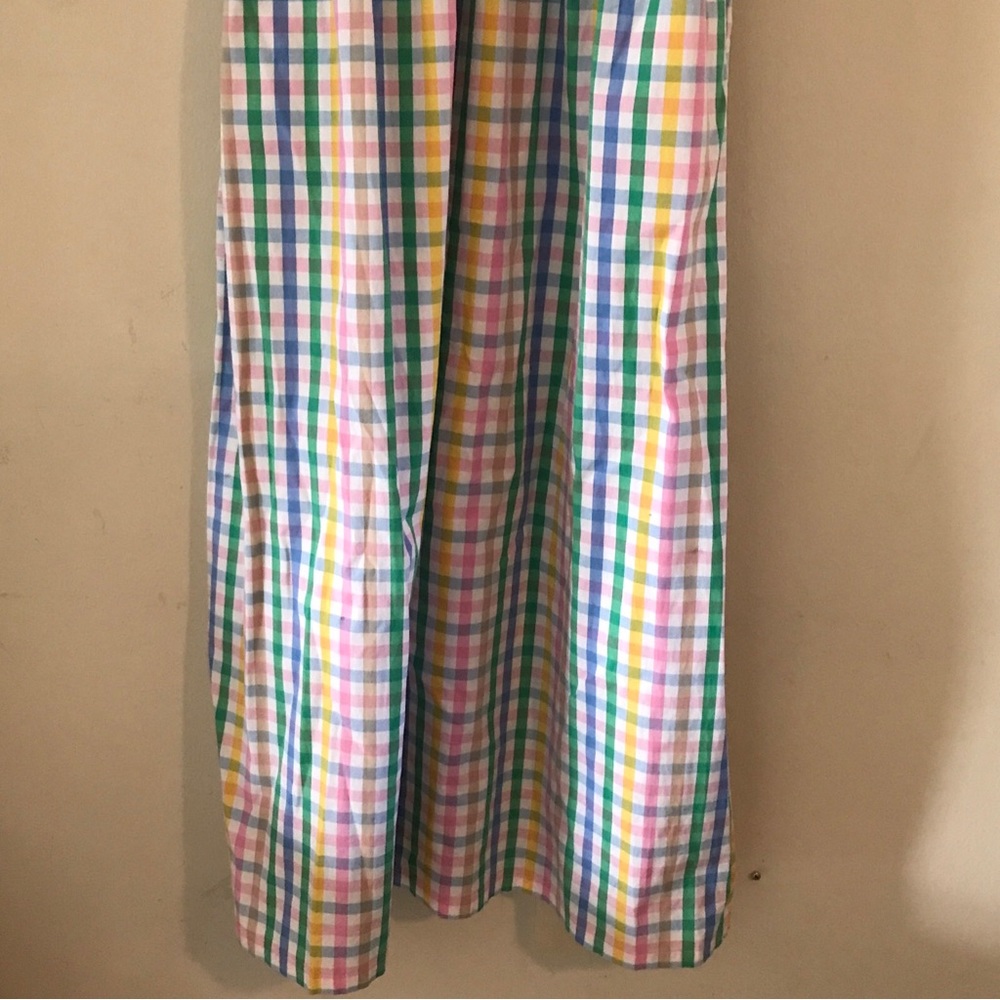 j.crew rainbow maxi gingham dress - 4P - Picture 7 of 9